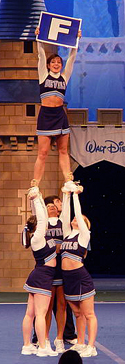 Members of the Blue Devil Cheerleading Team