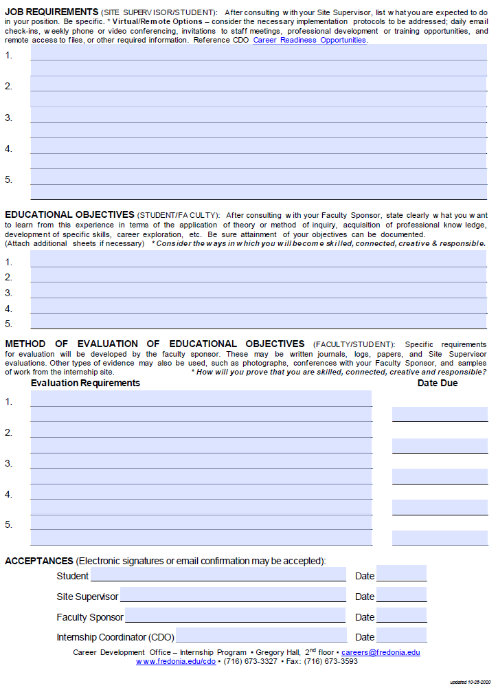 Learning Contract - page 2
