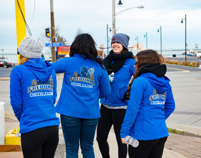 students participate in Ruck Walk