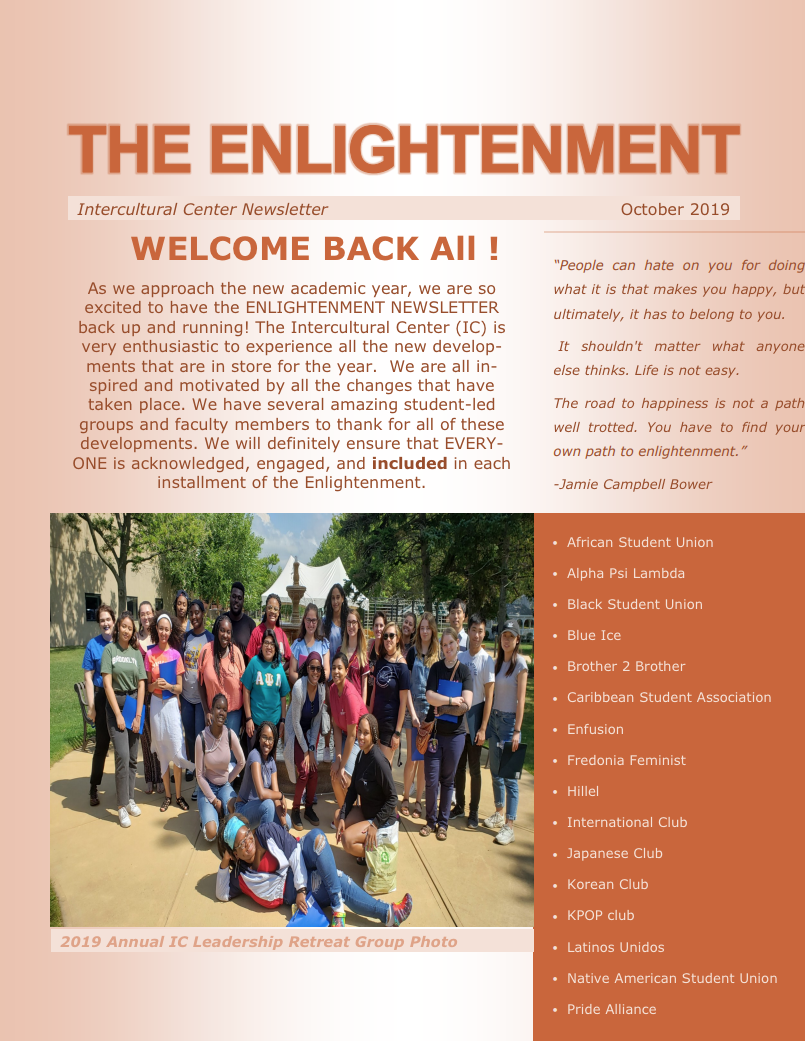 October 2019 Enlightenment Newsletter