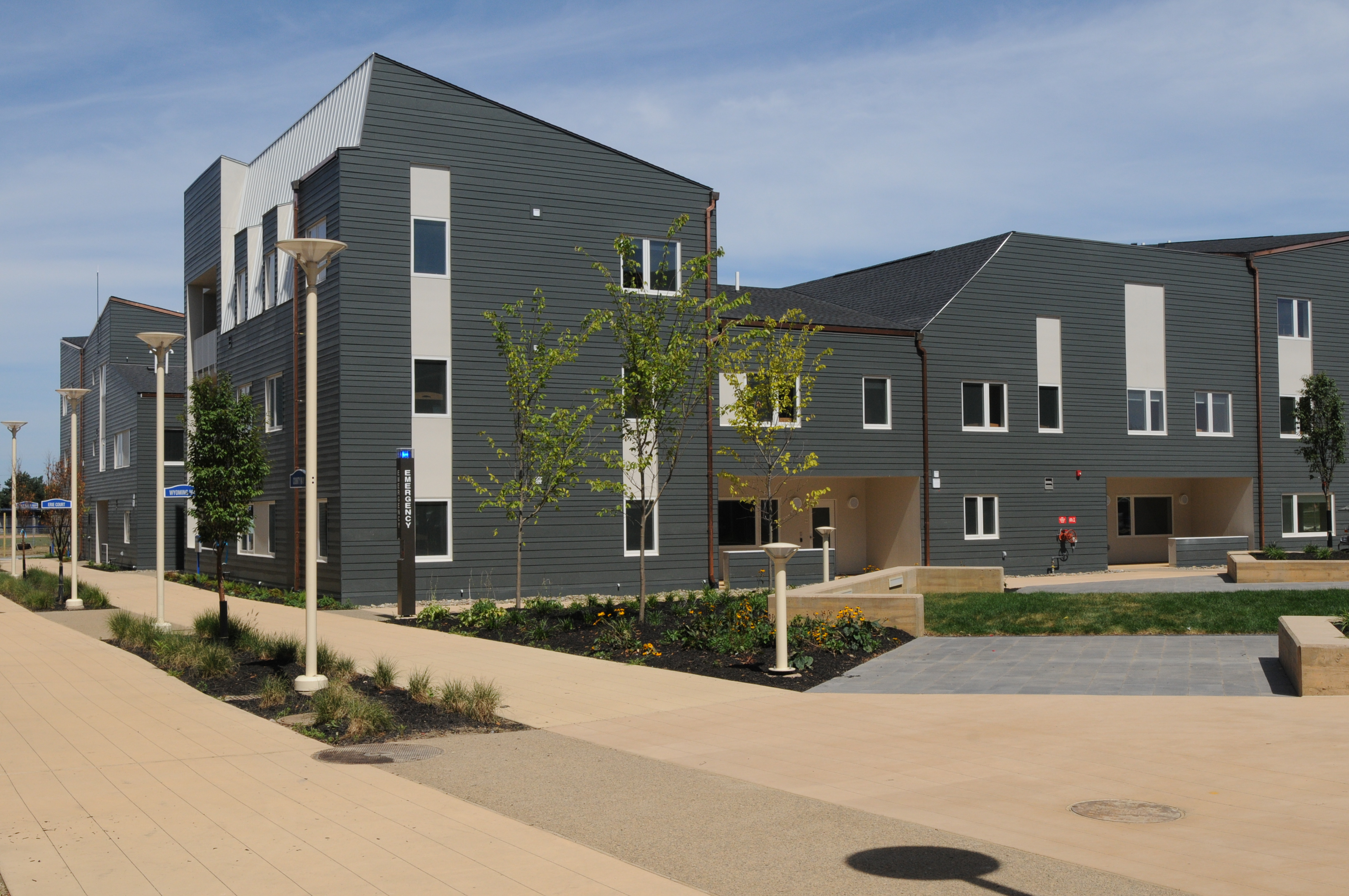 Image of University Village townhouses from outside