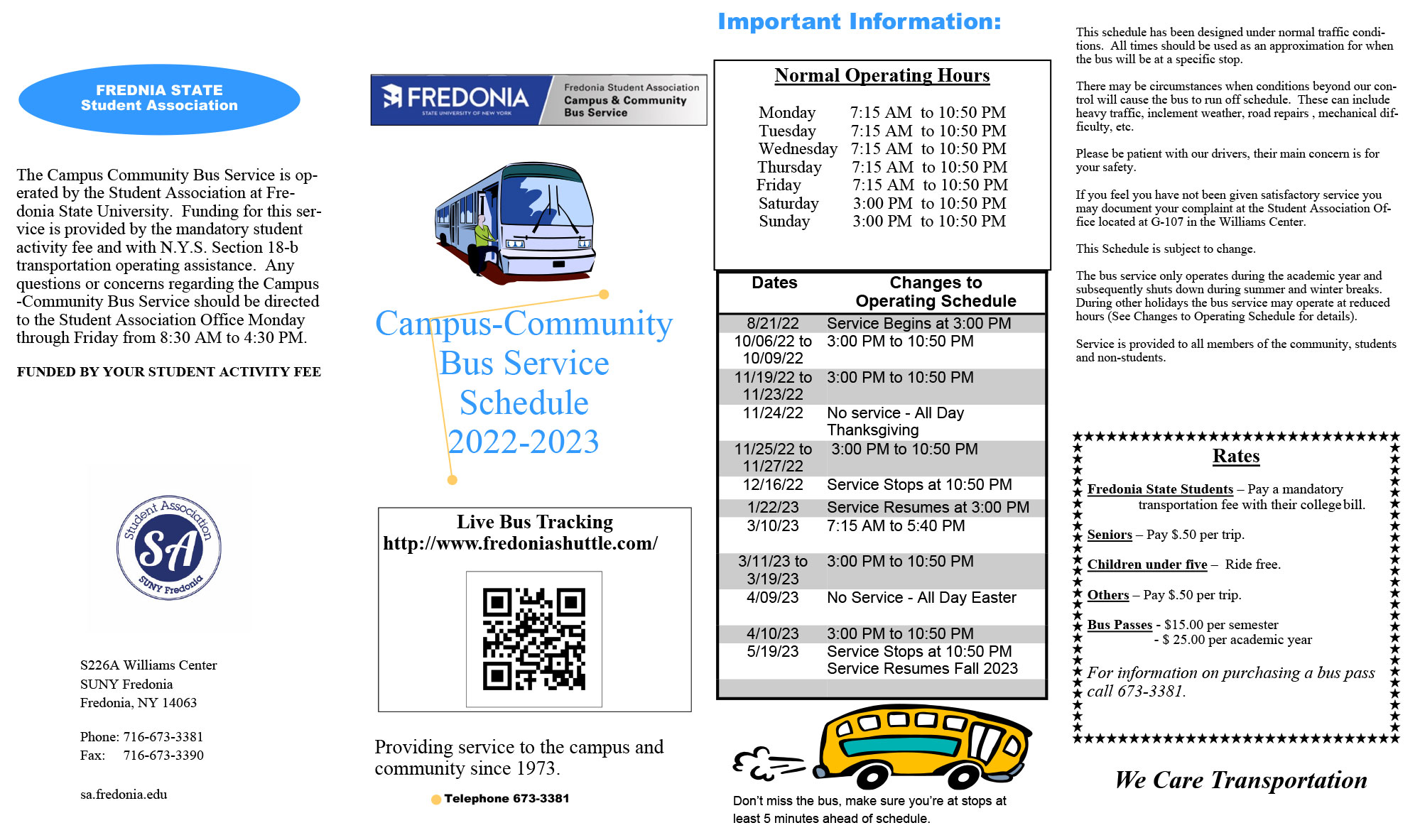 Bus Schedule