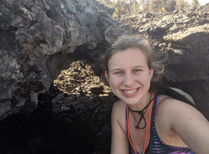 student at field camp in Hawaii