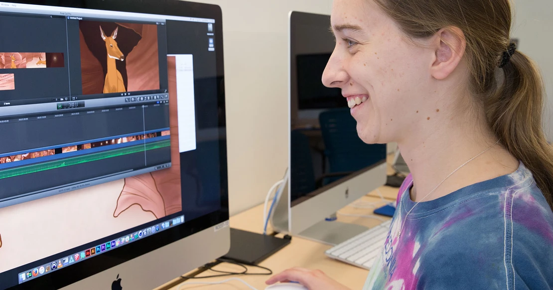 Scholarship recipient Hannah Shea prepares for a career in film animation.