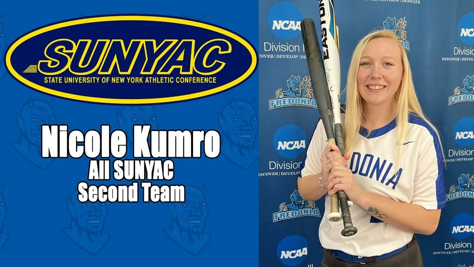 Nicole Kumro with softball bat