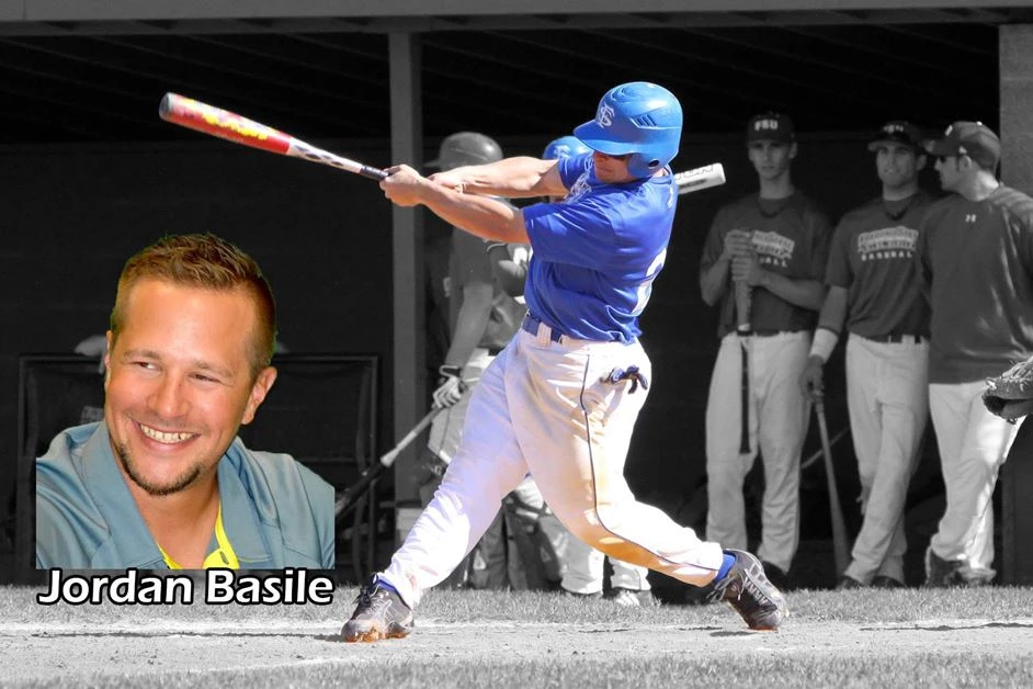 Jordan Basile at bat
