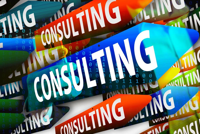 banners saying consulting