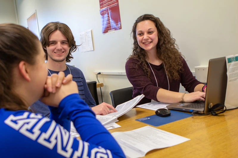 students working together at computer