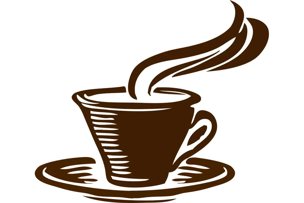 illustration of a steaming cup of coffee