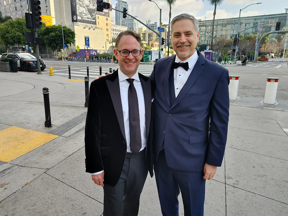 Alumni Randy Merrill (left) and Charlie Post at the 2023 GRAMMYs