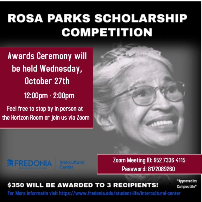 photo of Rosa Parks on poster for competition