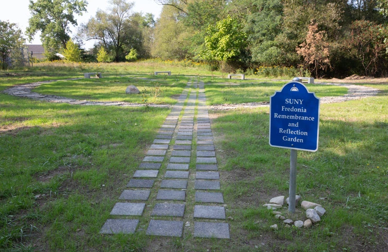 the new remembrance garden on campus