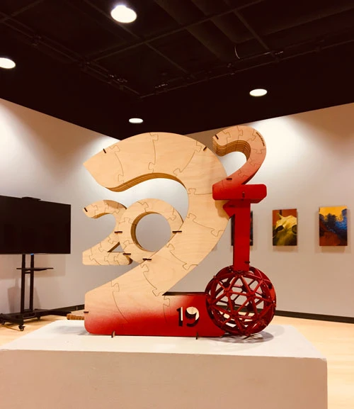 laser cut plywood sculpture by Sergey Saakyan