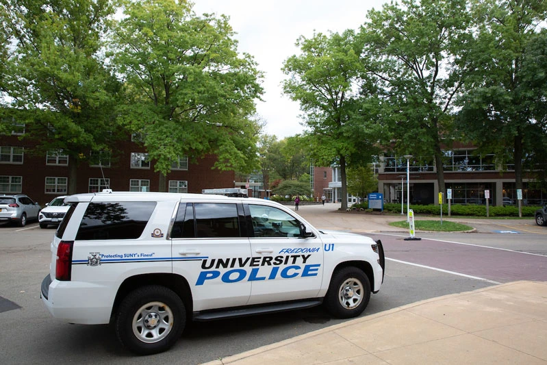 photo of University Police car parked