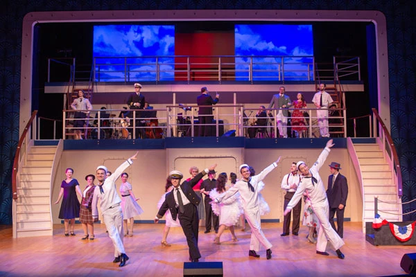 cast of Anything Goes on stage
