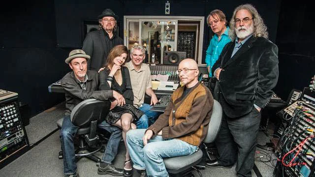 Armand Petri with members of the 10,000 Maniacs