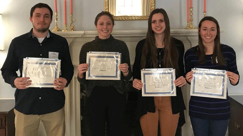 Four athletes who were Chancellor's Award nominees