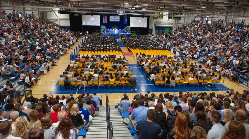 Commencement in Steele Hall