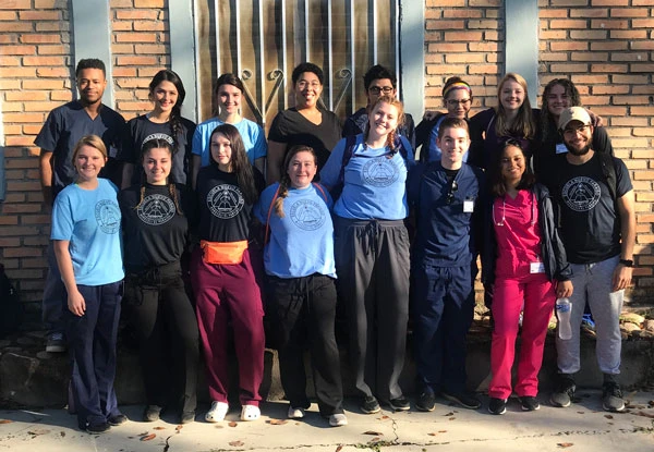 Students who traveled to Honduras as part of the medical brigade.