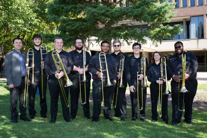 members of the trombone choir