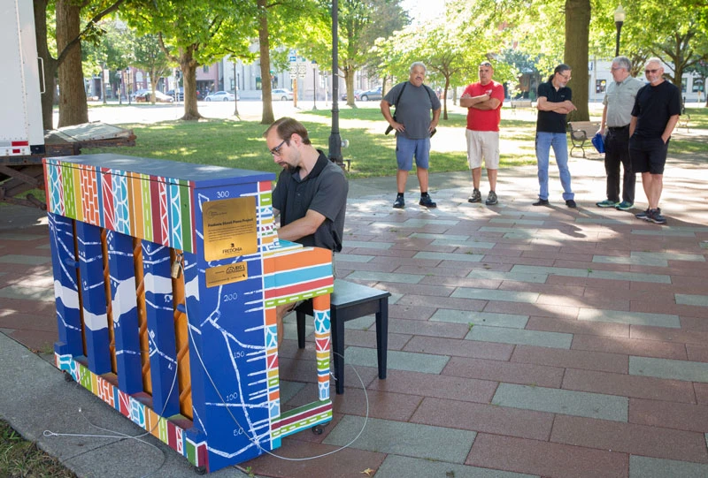 Dr. Nick Weiser playing street piano