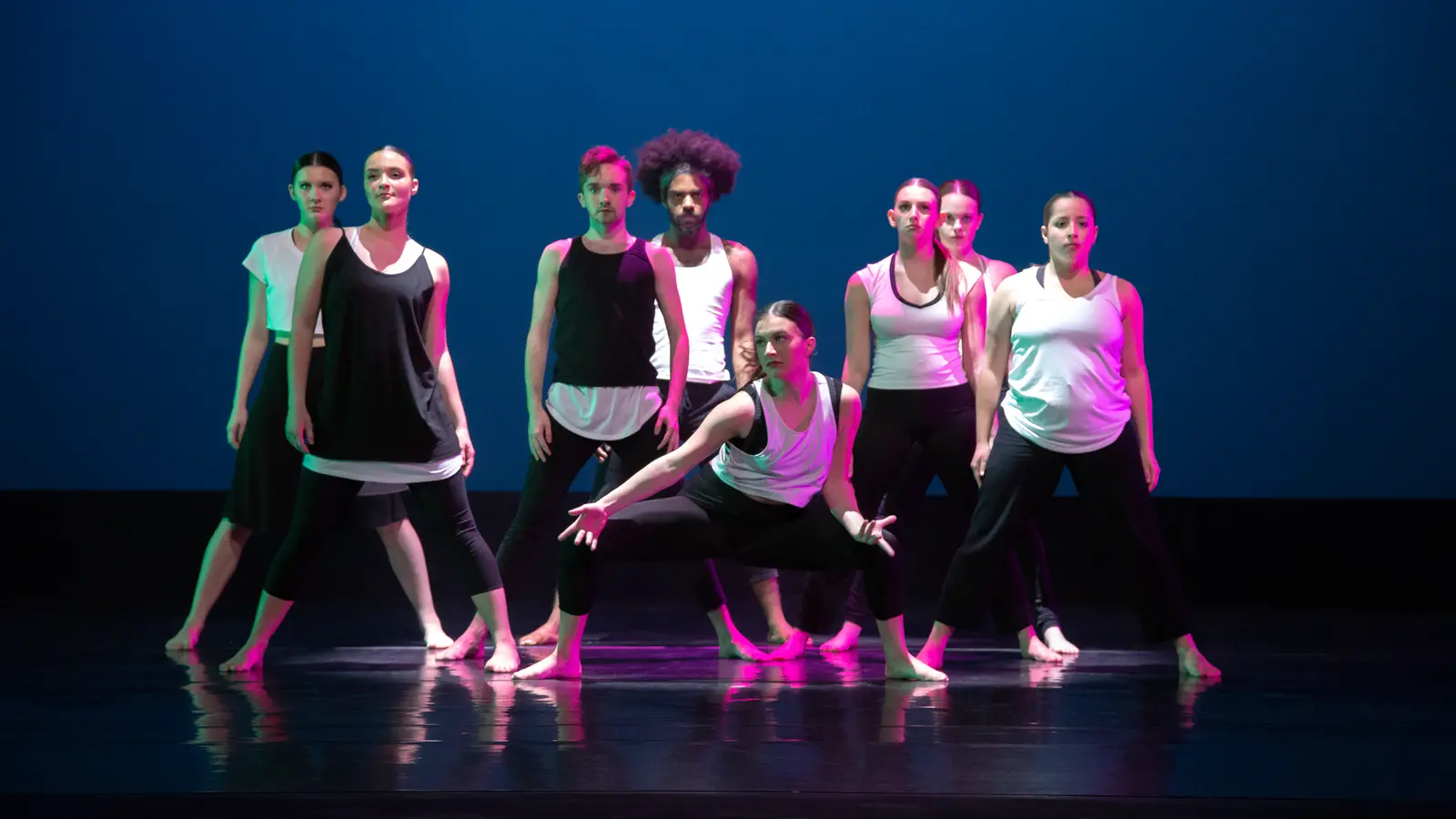 One of many performances by Fredonia students pursuing a degree in dance, or degree in theatrical production.