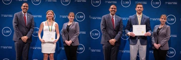 Chancellor's award recipients with SUNY Chancellor and SUNY Fredonia Vice President for Student Affairs Tracy Stenger