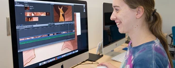 Scholarship recipient Hannah Shea prepares for a career in film animation.