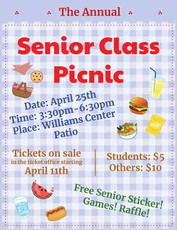 senior class picnic poster