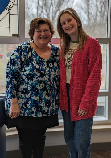 Abby Goetz with Dr. Susan McNamara