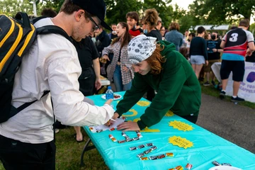 Students gather information about campus organizations at last year’s Activities Night.