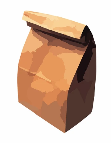illustration of brown lunch bag