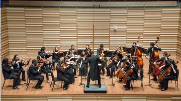 photo of orchestra on concert stage
