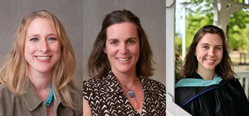 Educators Kate Mahoney, Karen Lillie and alumna Natalie DuBois