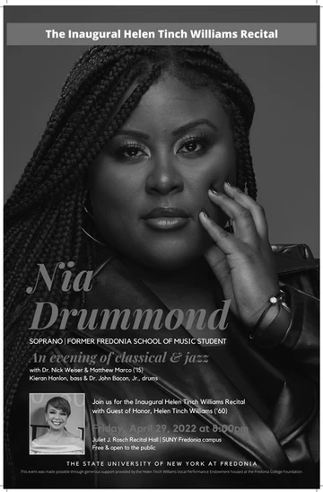 poster for event featuring Nia Drummond