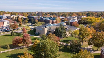 aerial photo of campus