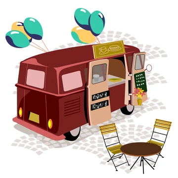 illustration of a food truck