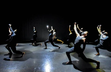 students dancing in studio