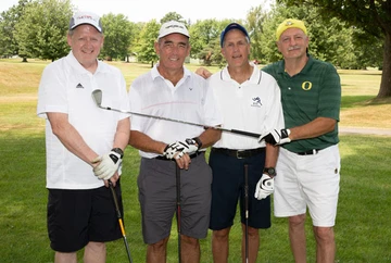 a foursome of golfers