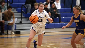 Grace Alexander playing basketball