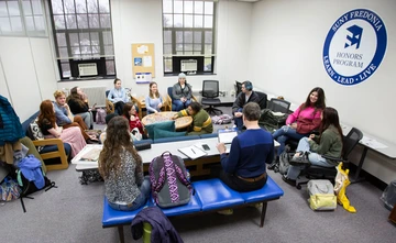 Lounge area of new Honors Student Center