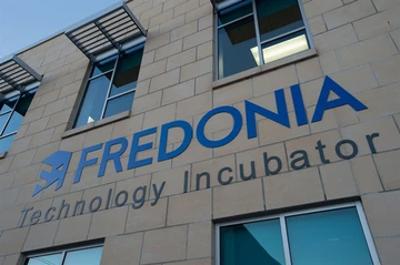 front of incubator building