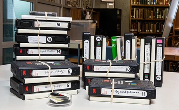 image of old VHS tapes