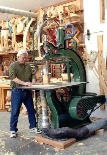 John Buck working in his studio