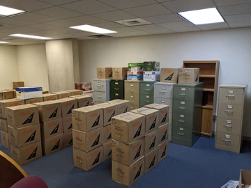 photo of Dr. Randolph J. Klawiter Collection of 60 boxes and parts of seven filing cabinets