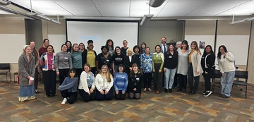group photo of attendees at the music therapy conference