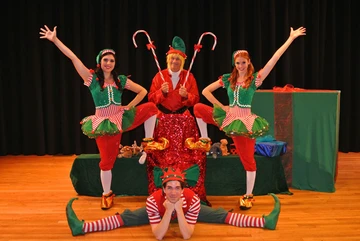 acrobats on stage, Kaleidoscope series, Rockefeller Arts Center