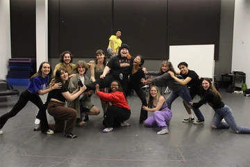 The cast of the PAC’s production of the “The 25th Annual Putnam County Spelling Bee" in rehearsal