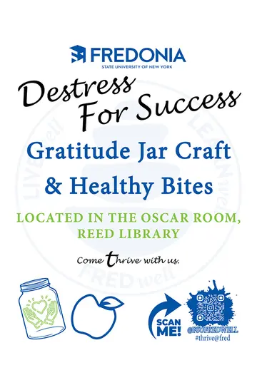 poster for events during Destress for Success
