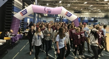 Relay for Life in the Steele Hall fieldhouse
